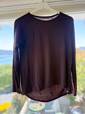 Gap maternity Women's Brown Long-Sleeve Crewneck Top